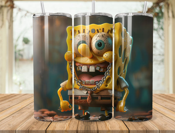 Spongebob Sublimation 20 oz Tumbler Wrap 010