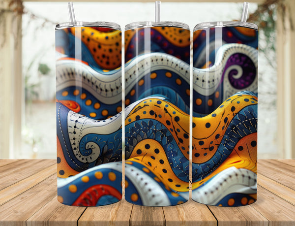 Abstract Sublimation 20 oz Tumbler Wrap 003