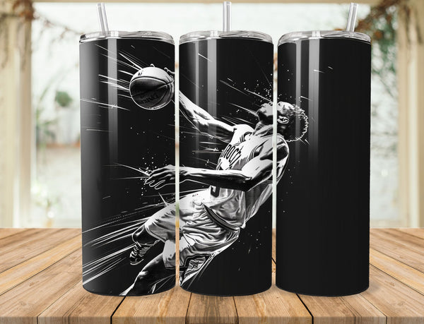 Basketball Sublimation 20 oz Tumbler Wrap 010