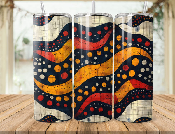 African Print Sublimation 20 oz Tumbler Wrap 002