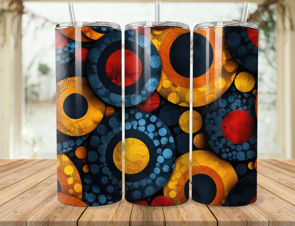 African Print Sublimation 20 oz Tumbler Wrap 003