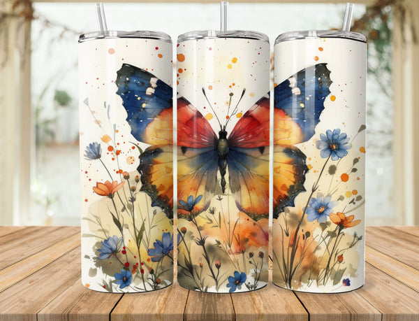 Butterfly Sublimation 20 oz Tumbler Wrap 001