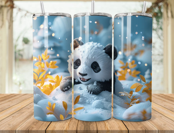 Panda Sublimation 20 oz Tumbler Wrap 001