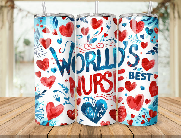 Nurse Sublimation 20 oz Tumbler Wrap 001