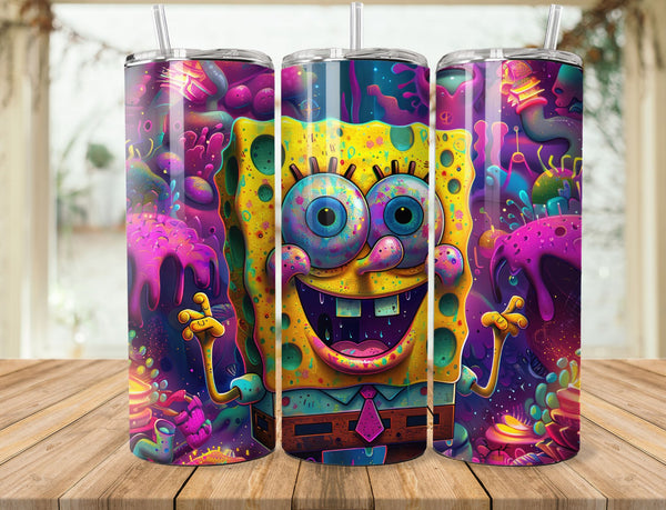 Spongebob Sublimation 20 oz Tumbler Wrap 001