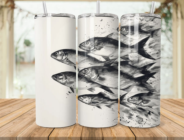 Fishing Sublimation 20 oz Tumbler Wrap 003