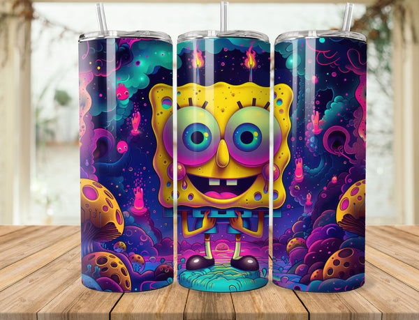 Spongebob Sublimation 20 oz Tumbler Wrap 002