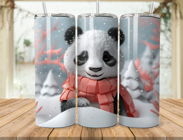 Panda Sublimation 20 oz Tumbler Wrap 002