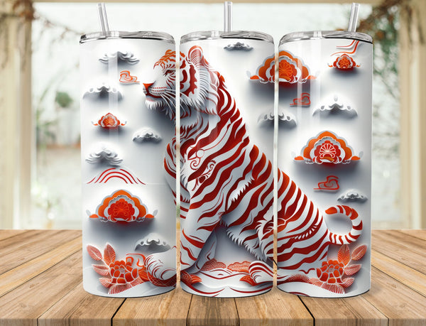 3D Paper Art Sublimation 20 oz Tumbler Wrap 002