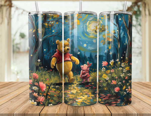 Winnie The Pooh Sublimation 20 oz Tumbler Wrap 002