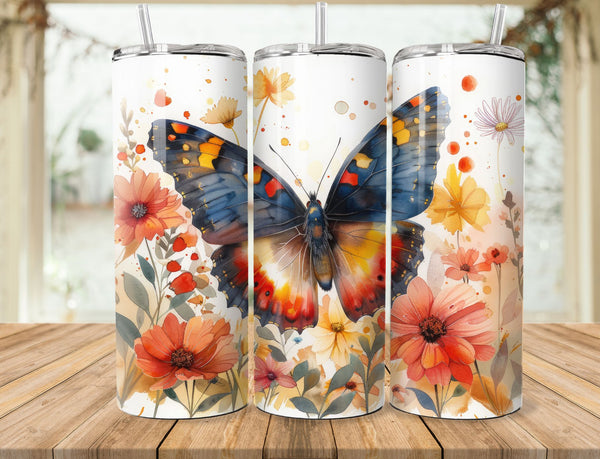 Butterfly Sublimation 20 oz Tumbler Wrap 002