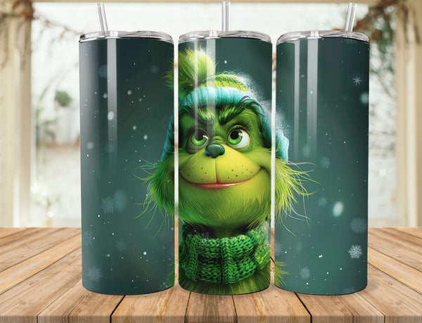 Grinch Sublimation 20 oz Tumbler Wrap 002