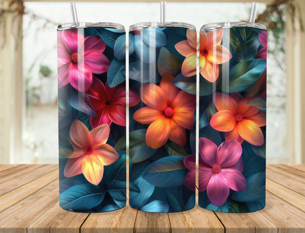 Floral Sublimation 20 oz Tumbler Wrap 002