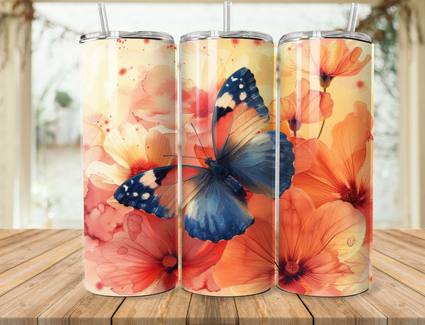 Butterfly Sublimation 20 oz Tumbler Wrap 003