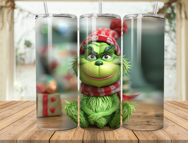 Grinch Sublimation 20 oz Tumbler Wrap 003