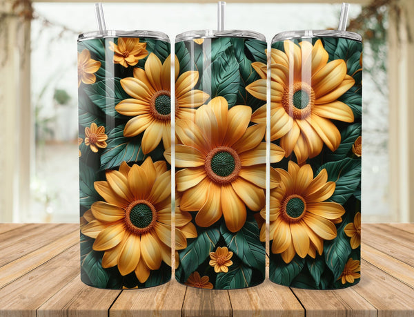 Floral Sublimation 20 oz Tumbler Wrap 003