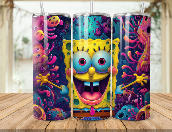 Spongebob Sublimation 20 oz Tumbler Wrap 003