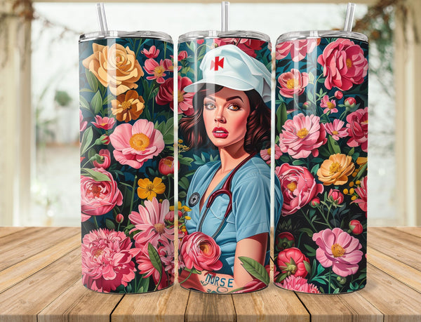 Nurse Sublimation 20 oz Tumbler Wrap 003