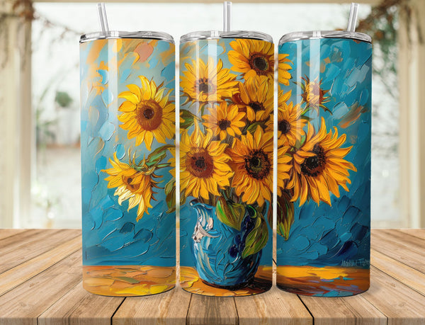 Sunflower Sublimation 20 oz Tumbler Wrap 003