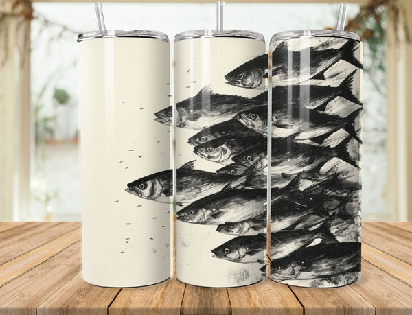 Fishing Sublimation 20 oz Tumbler Wrap 004