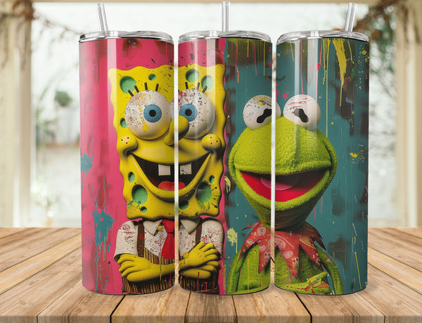 Spongebob Sublimation 20 oz Tumbler Wrap 004