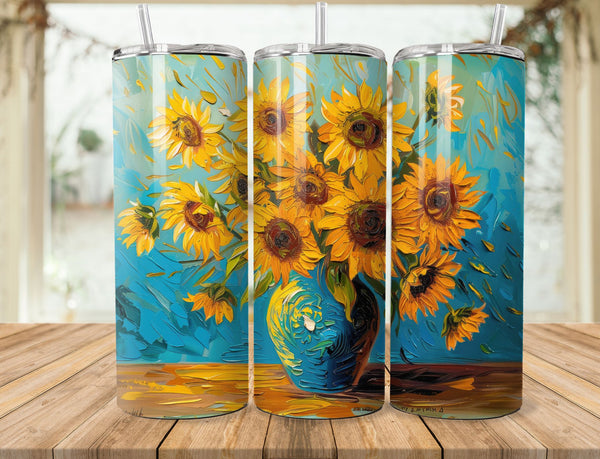 Sunflower Sublimation 20 oz Tumbler Wrap 004