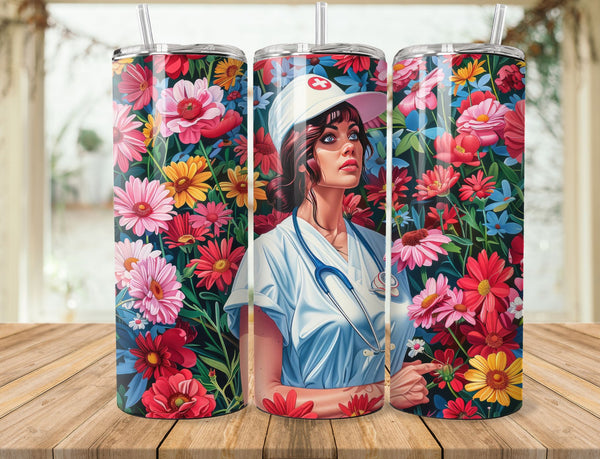 Nurse Sublimation 20 oz Tumbler Wrap 004