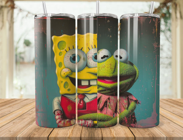 Spongebob Sublimation 20 oz Tumbler Wrap 005