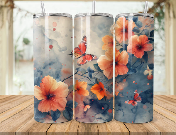 Butterfly Sublimation 20 oz Tumbler Wrap 005