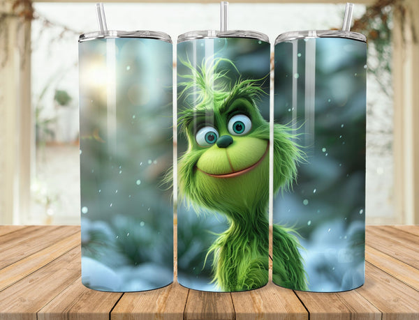 Grinch Sublimation 20 oz Tumbler Wrap 005