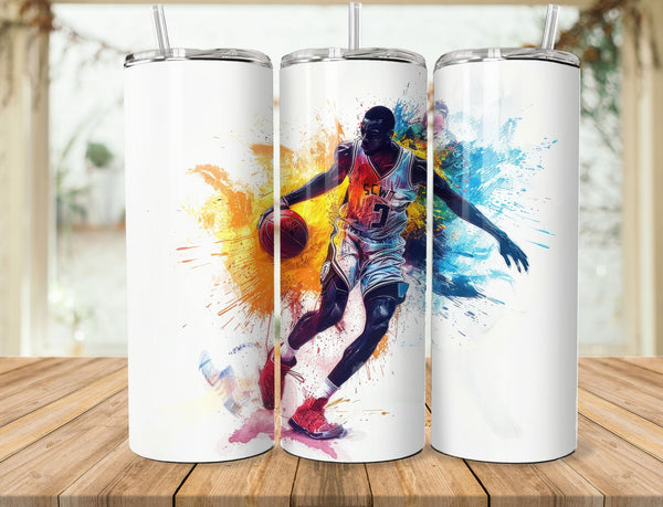 Basketball Sublimation 20 oz Tumbler Wrap 005