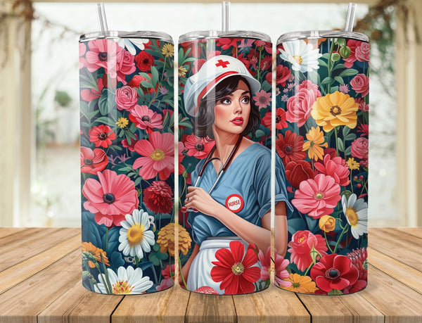 Nurse Sublimation 20 oz Tumbler Wrap 005