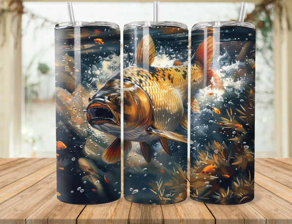 Fishing Sublimation 20 oz Tumbler Wrap 006