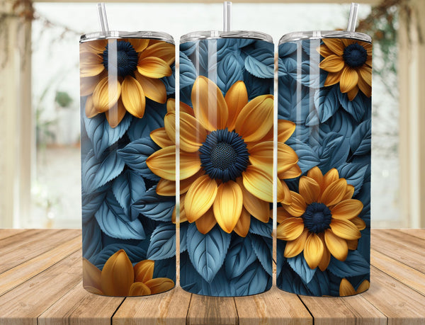 Floral Sublimation 20 oz Tumbler Wrap 005