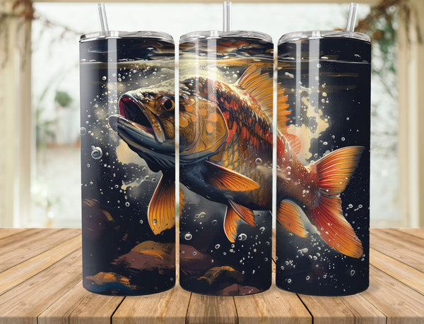 Fishing Sublimation 20 oz Tumbler Wrap 007