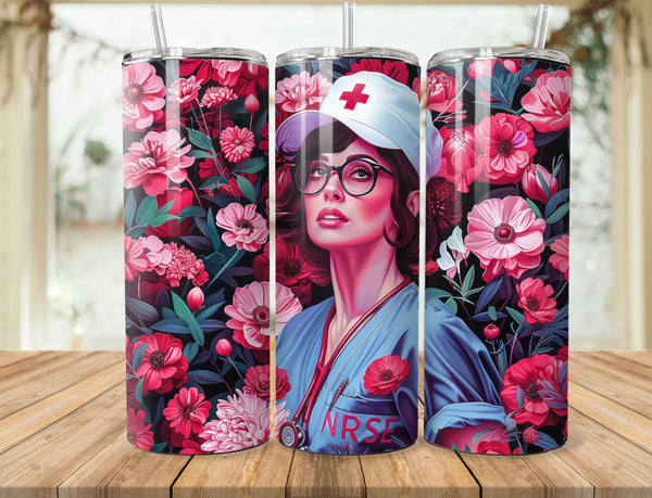 Nurse Sublimation 20 oz Tumbler Wrap 006