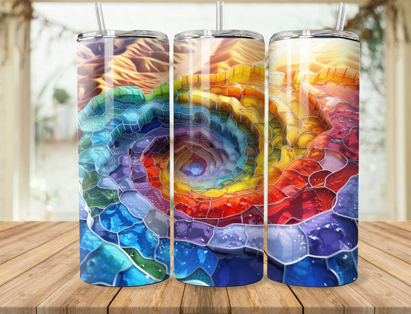 Abstract Sublimation 20 oz Tumbler Wrap 002