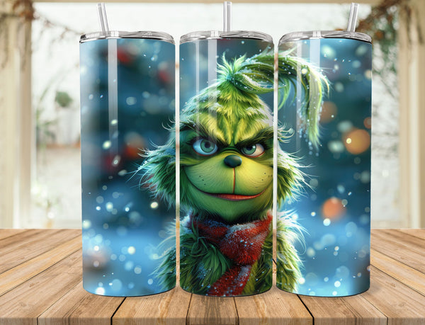 Grinch Sublimation 20 oz Tumbler Wrap 006