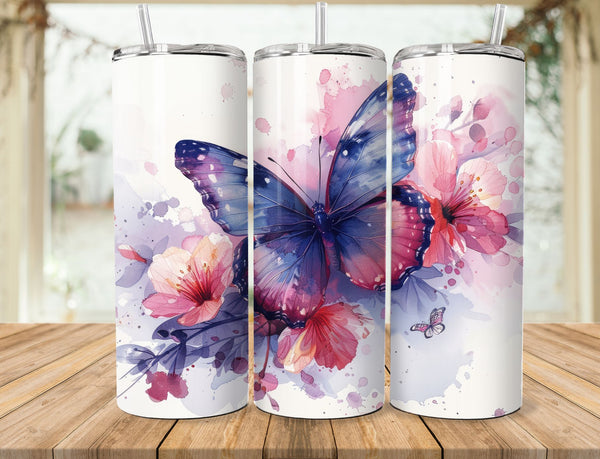 Butterfly Sublimation 20 oz Tumbler Wrap 006