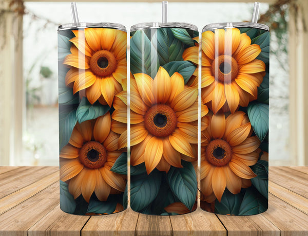 Floral Sublimation 20 oz Tumbler Wrap 006