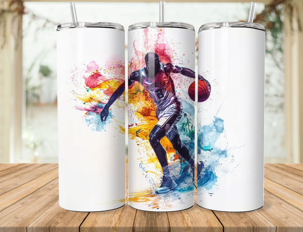 Basketball Sublimation 20 oz Tumbler Wrap 006