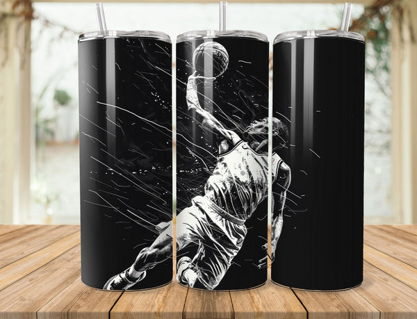 Basketball Sublimation 20 oz Tumbler Wrap 007