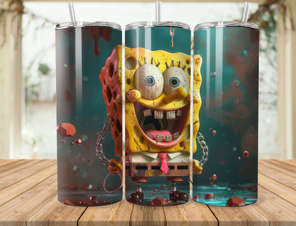 Spongebob Sublimation 20 oz Tumbler Wrap 007