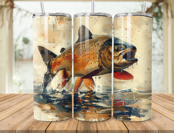 Fishing Sublimation 20 oz Tumbler Wrap 009