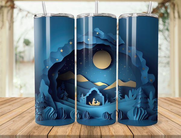 Nativity Sublimation 20 oz Tumbler Wrap 003