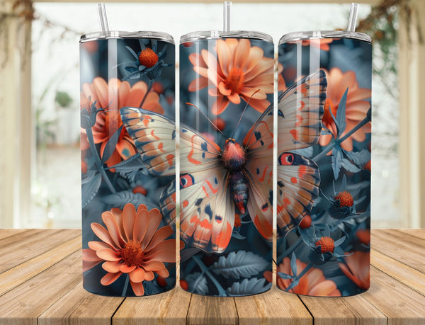 Floral Sublimation 20 oz Tumbler Wrap 007