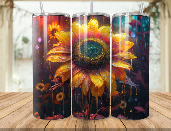 Sunflower Sublimation 20 oz Tumbler Wrap 007