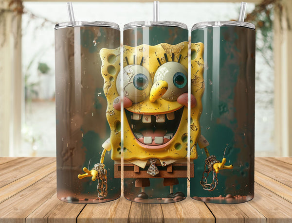 Spongebob Sublimation 20 oz Tumbler Wrap 008