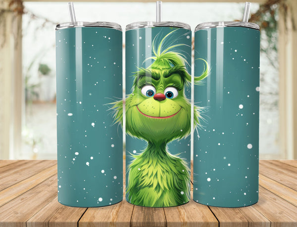 Grinch Sublimation 20 oz Tumbler Wrap 008