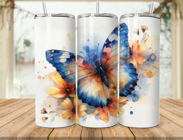 Butterfly Sublimation 20 oz Tumbler Wrap 008